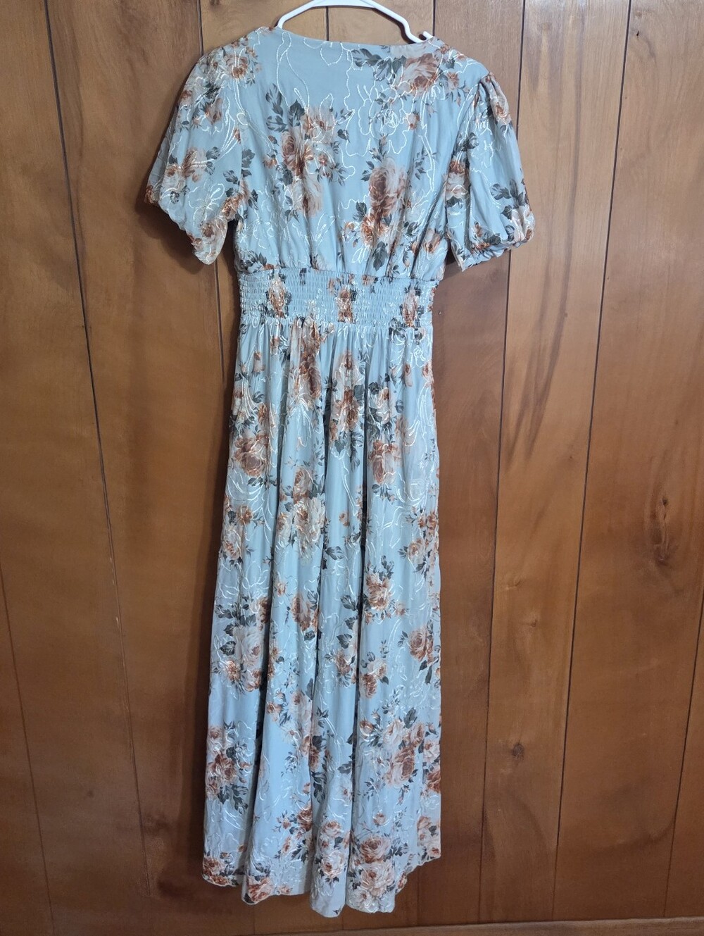 Baltic Born Lynlee Metallic Maxi Dress Blue Bridesmaid Wedding Size Medium - Picture 5 of 5